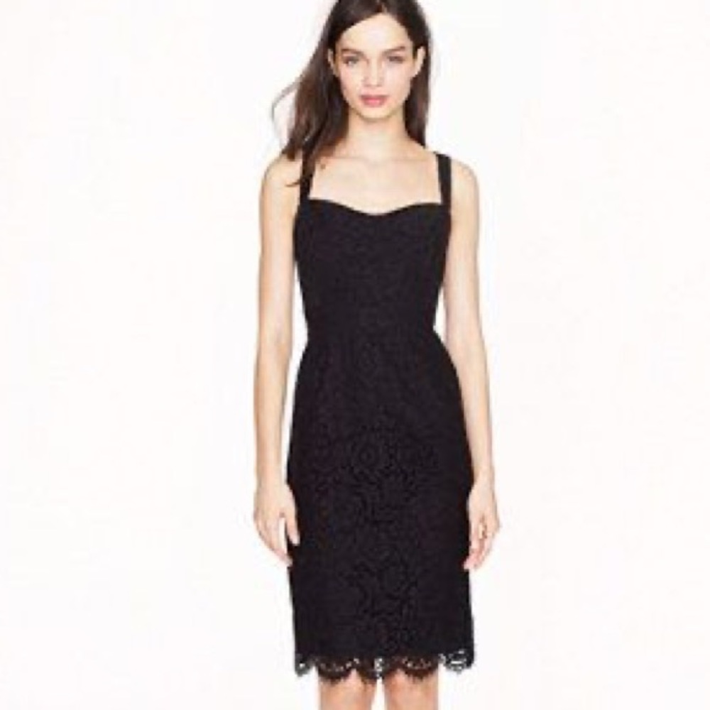 Jcrew collection lace overlay dress